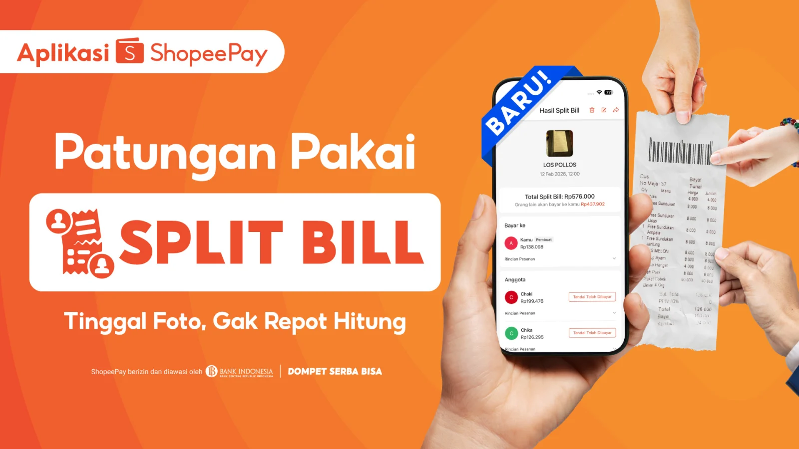 ShopeePay Hadirkan Fitur Split Bill, Patungan Jadi Lebih Praktis