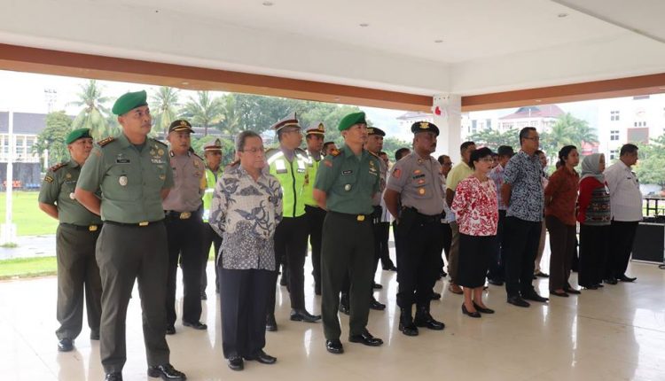 Kapolres Ambon Pimpin Apel Bersama Tiga Pilar Kamtibnas Pasca Pilkada Maluku (foto istimewa)