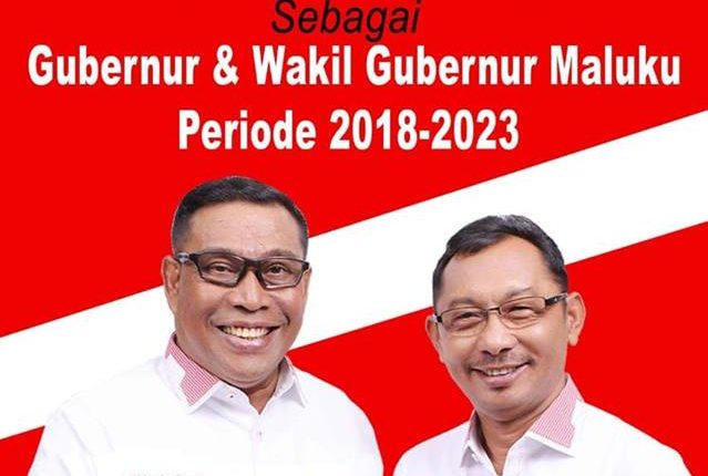 Gubernur dan Wakil Gubernur Maluku Terpilih 2018, Irjen (Pol) Murad Ismail dan Ir Barnabas Orno