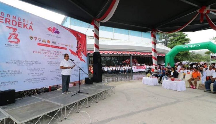 Kegiatan Color Fun Run (CFR) "Eriwakang Negeri Passo Cinta Indonesia", jumat (10/8) yang berlangsung di Pelataran parkir ACC-Passo. (Ist)